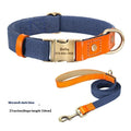 Small dog mohair collar and matching traction rope set in six colour options with adjustable sizing