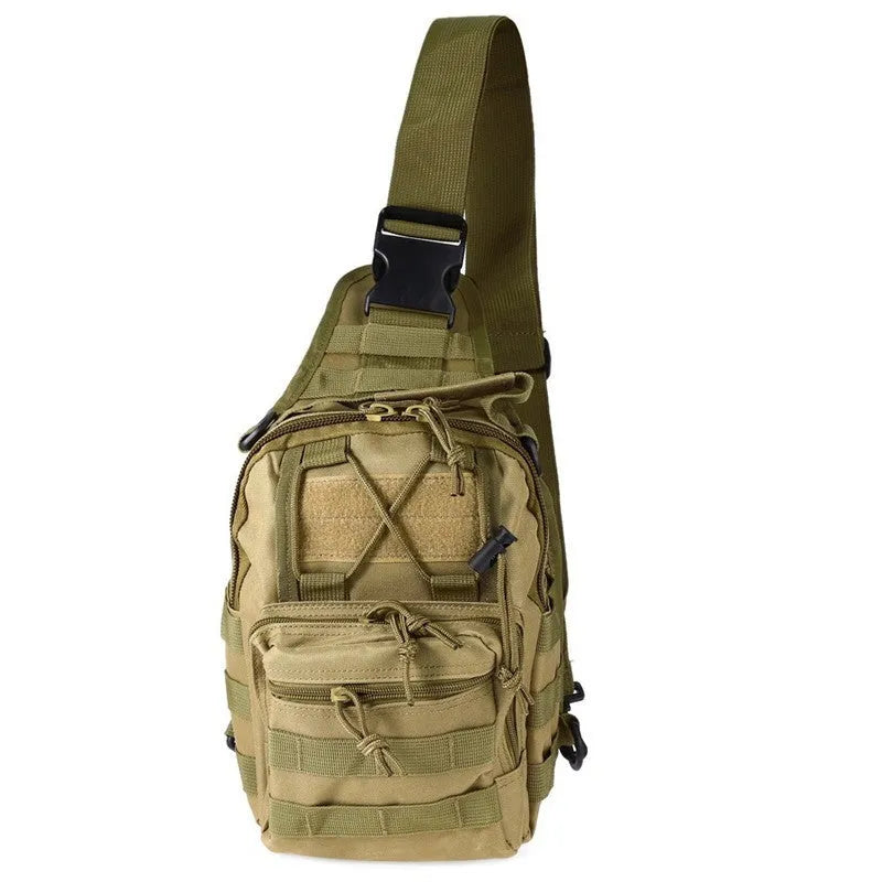 Military tactical backpack with MOLLE system and x-type quick fetching on the front, 600D waterproof Oxford, 28x20x14 cm, small booby-bag style