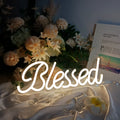 LED neon letter shape decoration light in acrylic 400mm with USB cable dimmable brightness