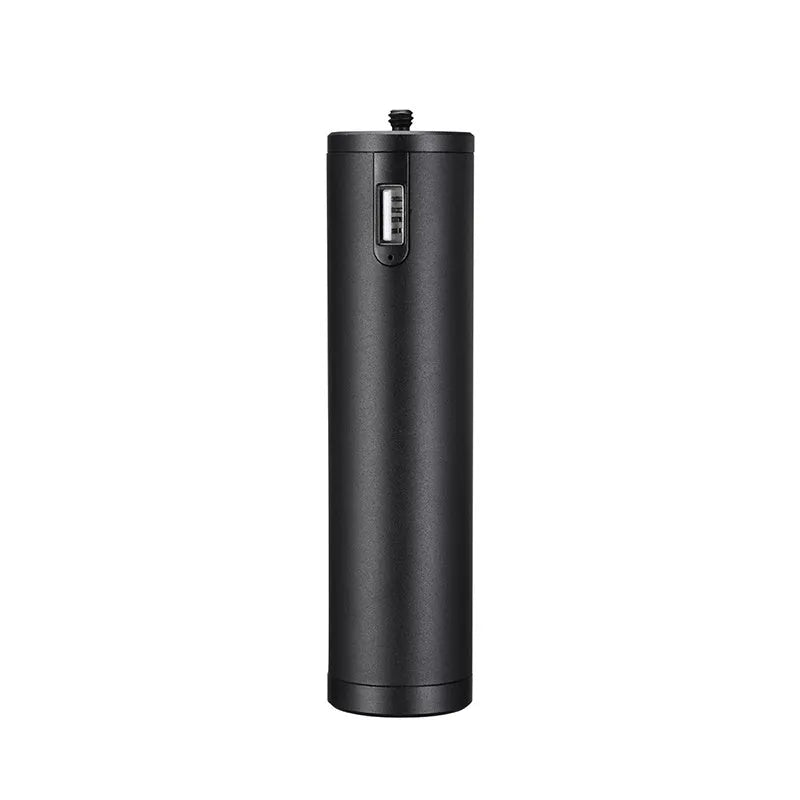 Black aluminium alloy charging treasure handle power bank with integrated grip