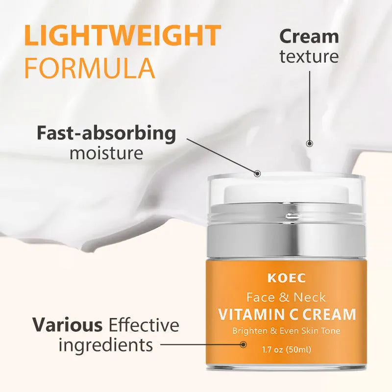 50g neck cream jar with English packaging for anti-wrinkle and moisturising care