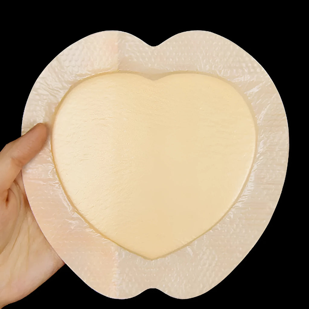 Large skin colour silicone foam dressing sticker for bedsores and pressure ulcers