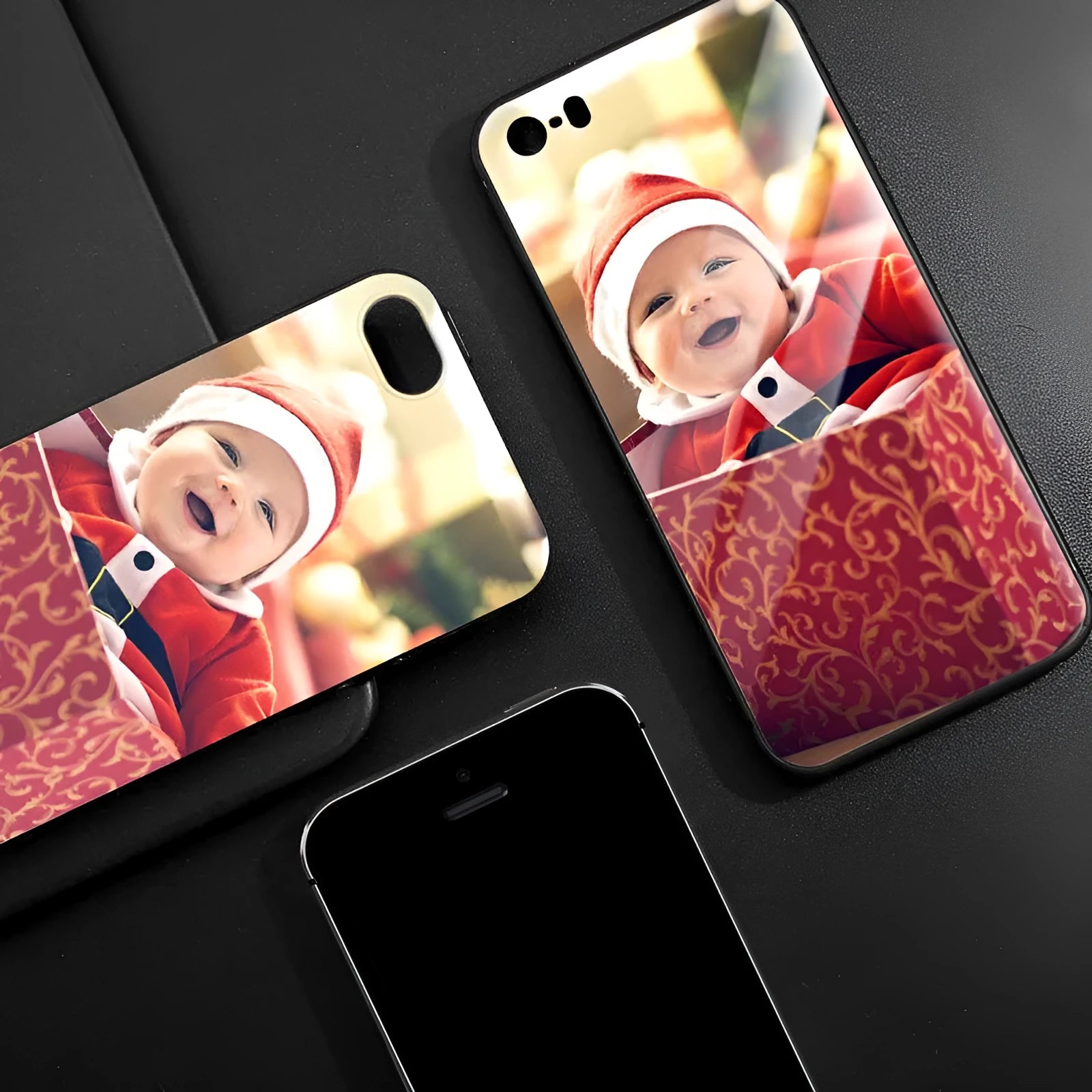 Slim patterned hard case for iPhone with raised camera edge and precise button cutouts.