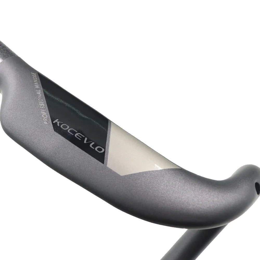 Wei Bike matt carbon fibre bent handlebar for road bikes in 420mm width