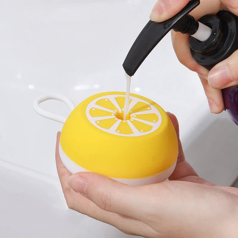 Soft silicone 2-in-1 pet dog cat bath brush massage comb in yellow, navy and grey colours