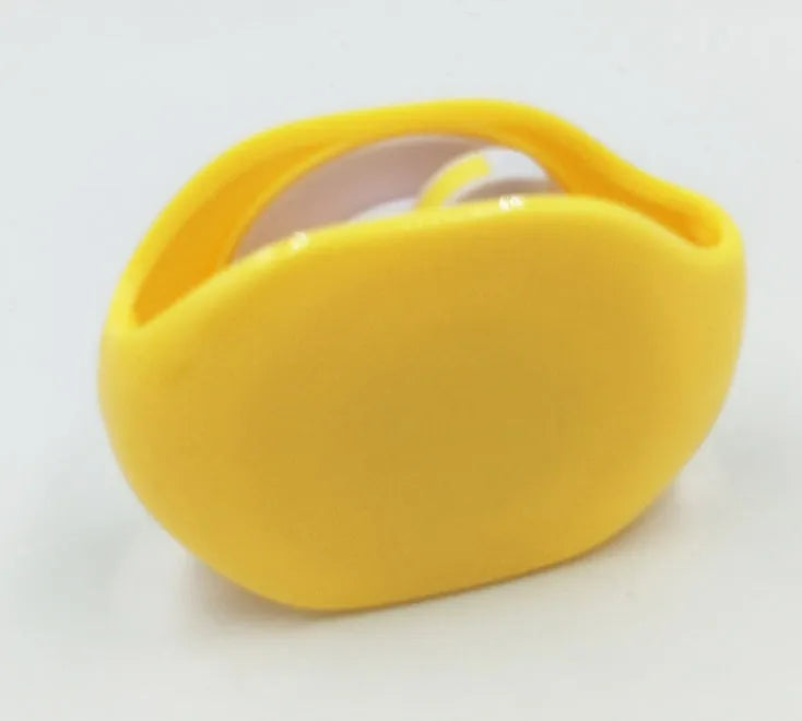 Automatic earphone cable winder retractor in multiple colours showing compact size