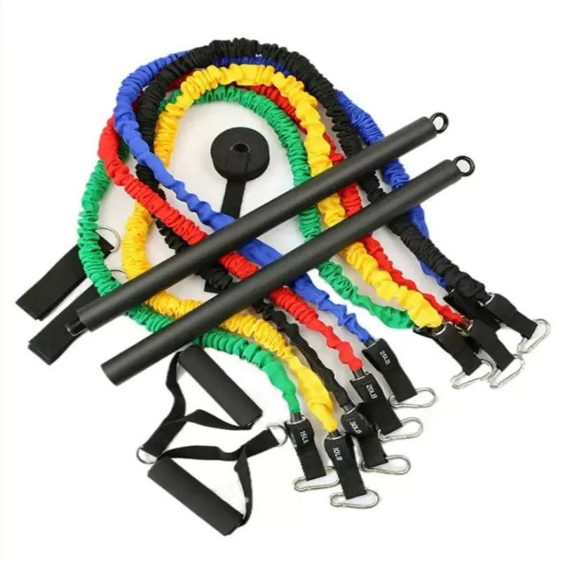 Pulling rope push-and-pull rod fitness equipment two segments model for yoga Pilates stick