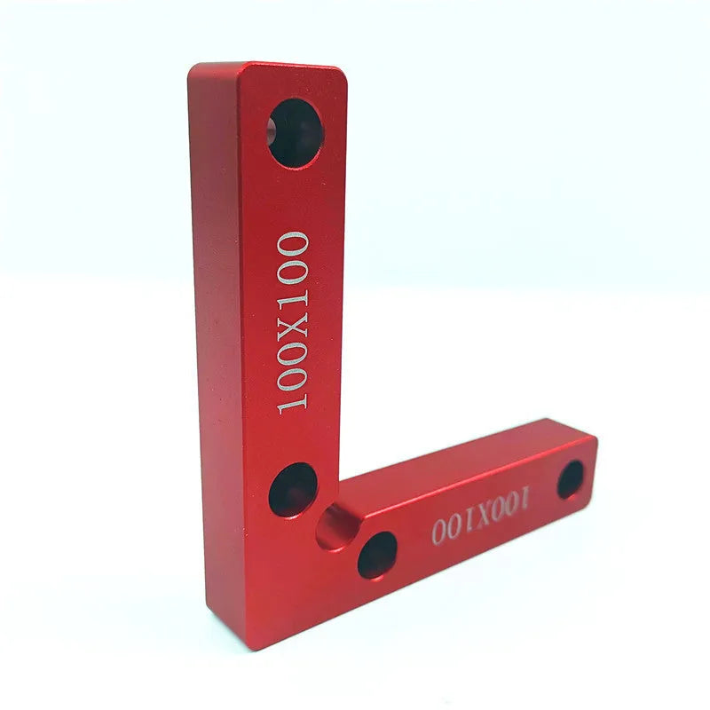 Aluminium alloy woodworking right angle fixture positioning block with measurement scales