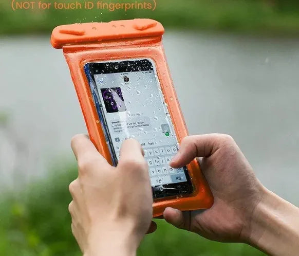 Double airbag mobile phone waterproof pouch with 45cm rope in multiple colour options