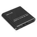 Compact blue or black all-metal 1080p Full HD media player with remote control