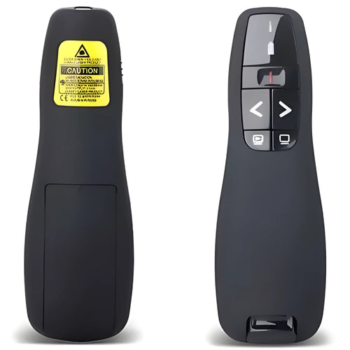 2.4G wireless PPT flip pen laser pointer presenter remote with USB receiver on white background