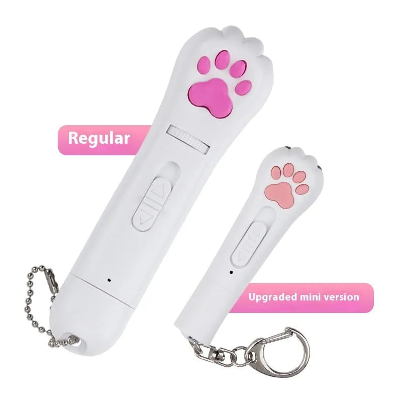 Infrared cat teasing stick with multiple laser patterns and moon-light function in four colour options