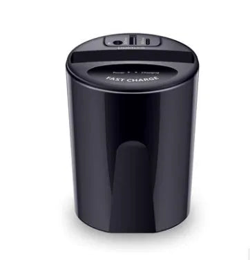 X9 car wireless charging cup in black with LED indicator and QI charging pad