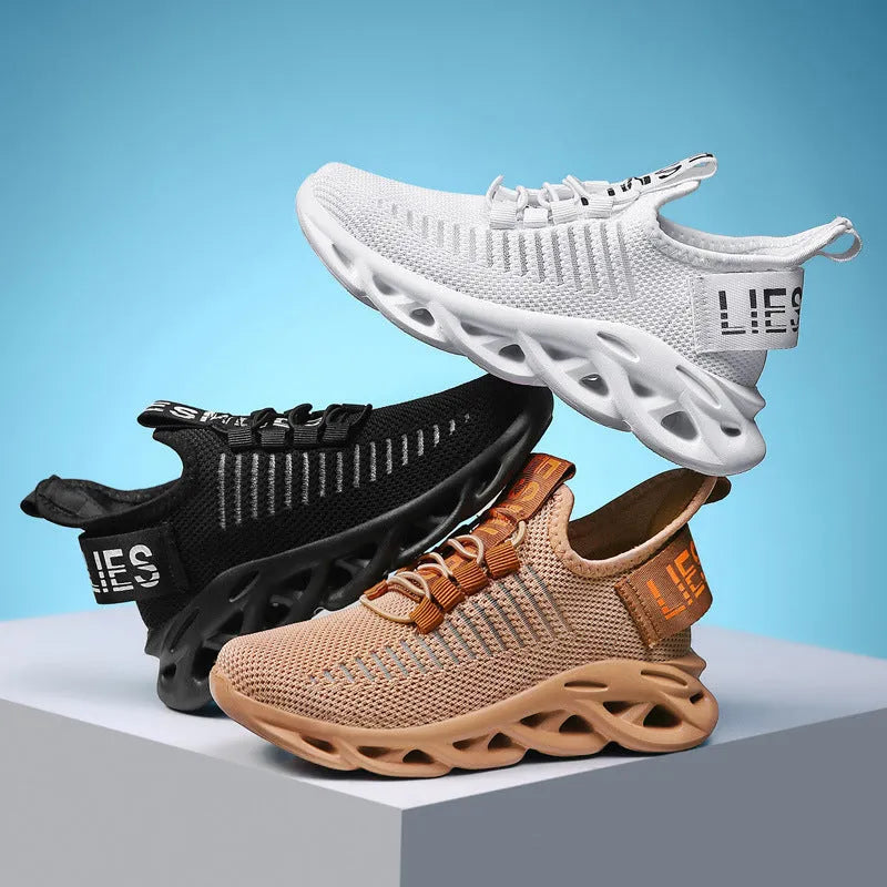 Kids coconut pattern sneakers with Velcro closure in black, khaki and white colour options