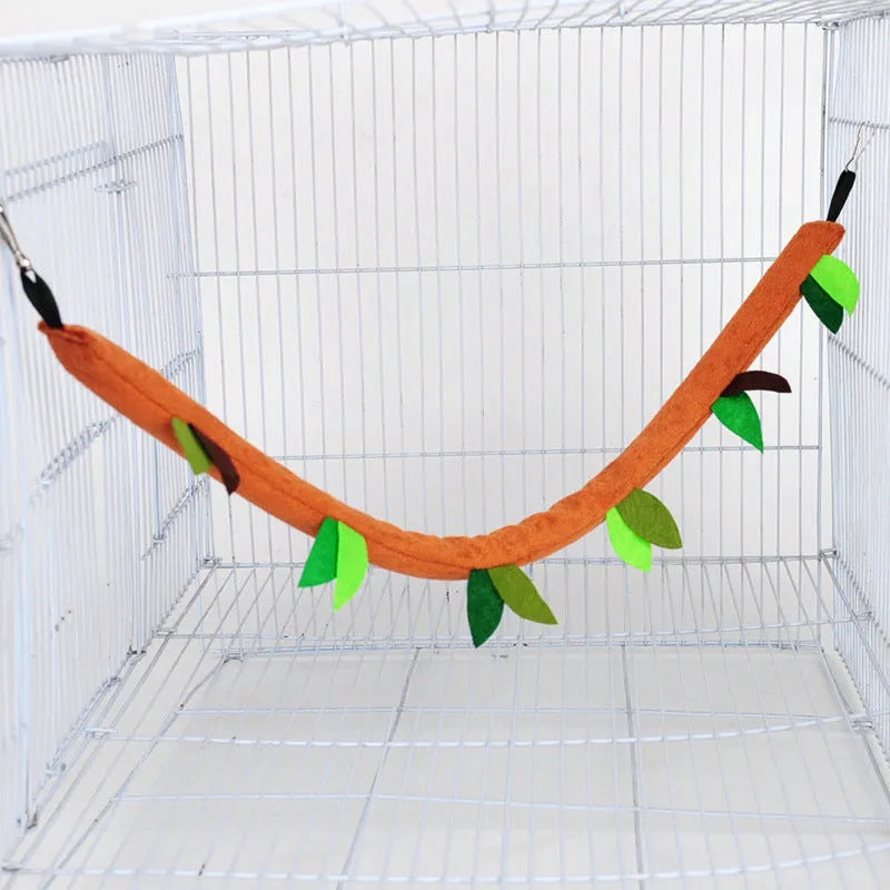 Plush toy hamster tree with drill tube, ropeway, round swing, and triangle hammock in multiple colour options