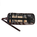 27-piece pottery clay tool set in a brown roll package for sculpting and DIY