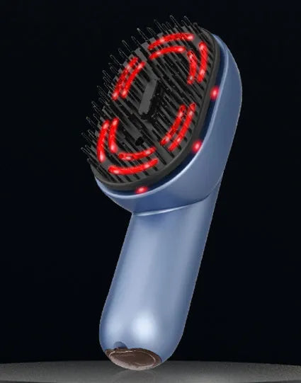 Atomized massage comb with red light and three vibration speed settings, rechargeable via Type-C