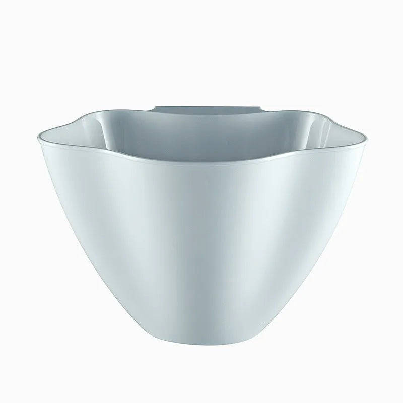 Compact Nordic cabinet garbage can with lid in blue, grey, and pink colour options, size 21x16x14cm