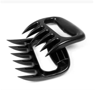 Two black bear claw shredders made of PC plastic, each 11.5cm long, for meat processing
