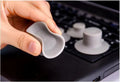 Grey laptop cooling pad stand set with large and small durable plastic pads for temperature reduction