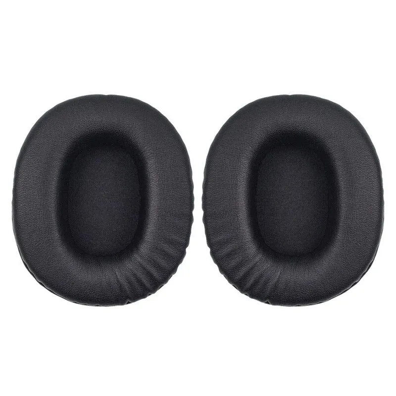 Black soft PU leather replacement ear pads for Sony MDR-1R headphones, shown as a pair.