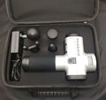Fascia gun massage gun with 4 massage heads, ABS construction, 29x28x28 cm size, black colour