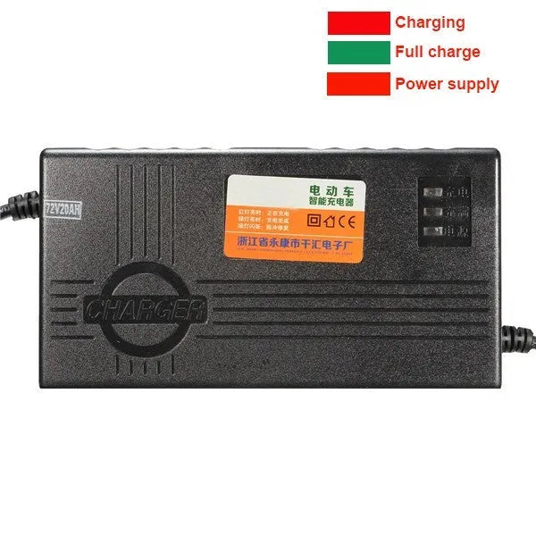 72V20AH electric car charger with AU EU US plug options for lead-acid batteries