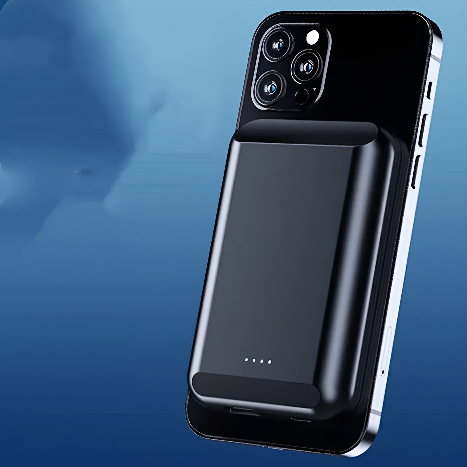 Son magnetic wireless power bank 5000mAh polymer lithium battery plastic shell compact 85x55x12.5mm in black