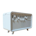 3-in-1 Bluetooth speaker humidifier night light in white with USB, 200mm x 90mm x 130mm geometric stereo design
