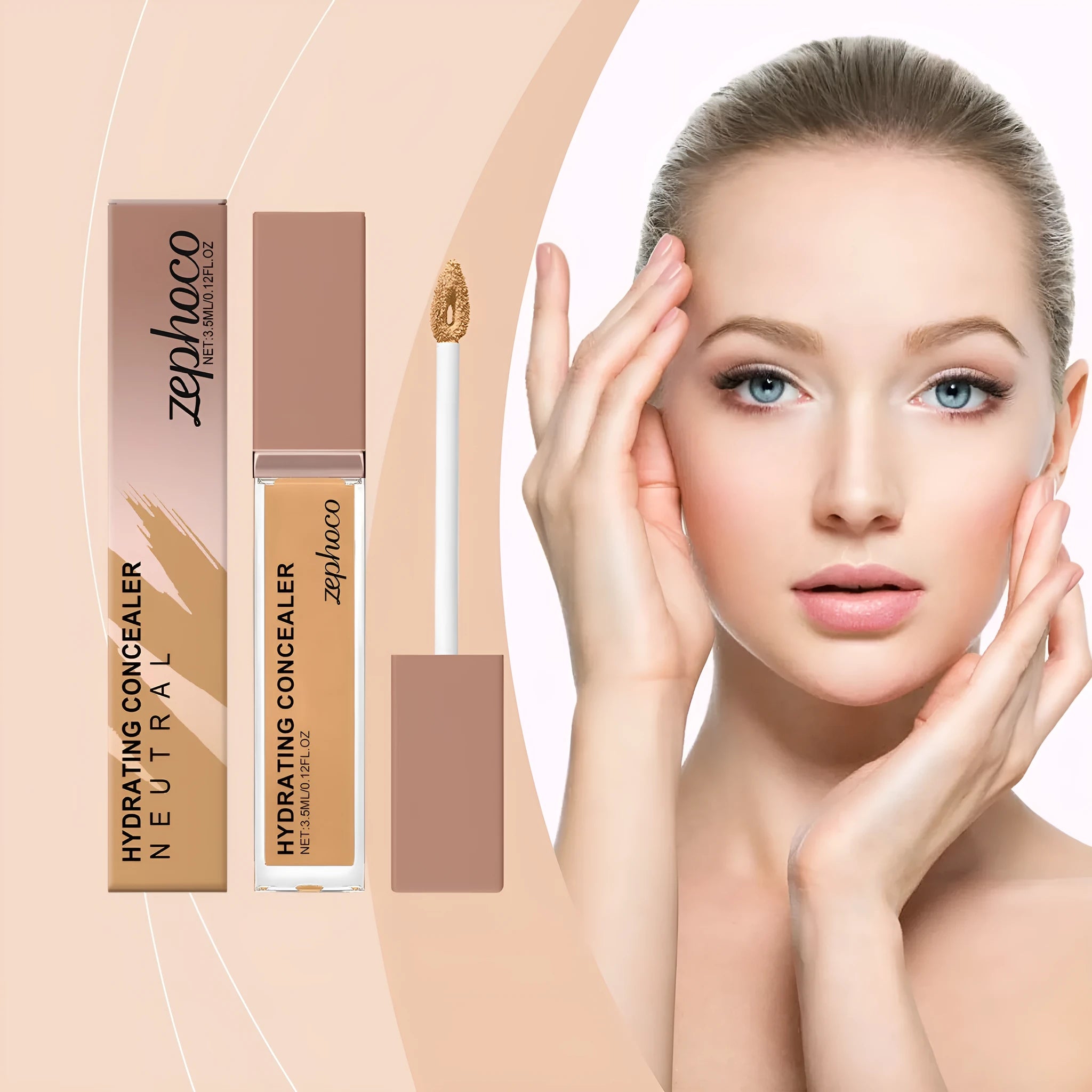 Medium skin moisturising concealer liquid foundation in 3.5ml tube with natural lasting coverage