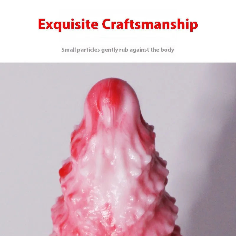 Pink platinum silicone women's masturbation device sex toy shaped like a penis