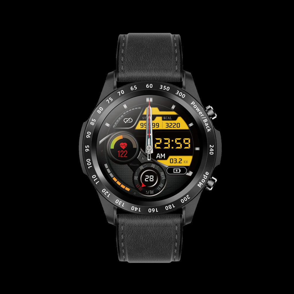 Bluetooth call smart watch with heart rate sleep blood pressure monitor, zinc alloy case, 1.3 inch touch screen, wrist strap
