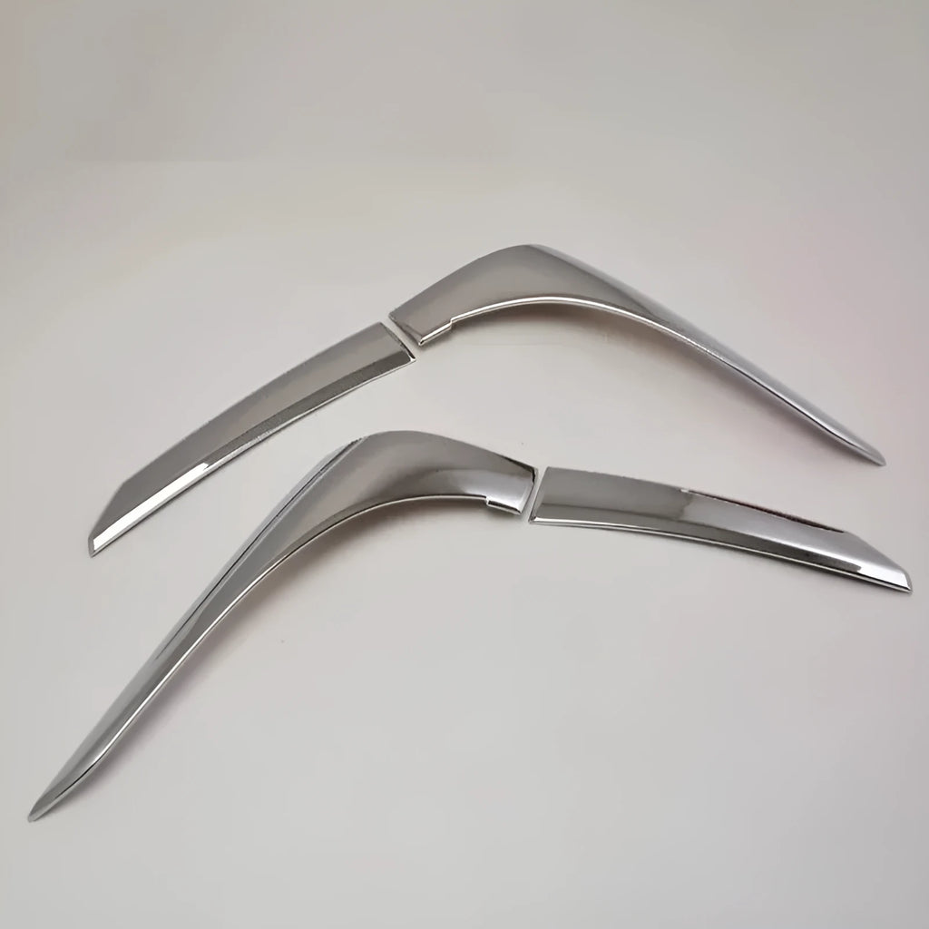 Silver ABS electroplated tail light eyebrow decoration set for Mitsubishi Outlander