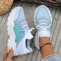 Fashion all-match platform sneakers with breathable Flyknit upper and non-slip rubber outsole in multiple colours