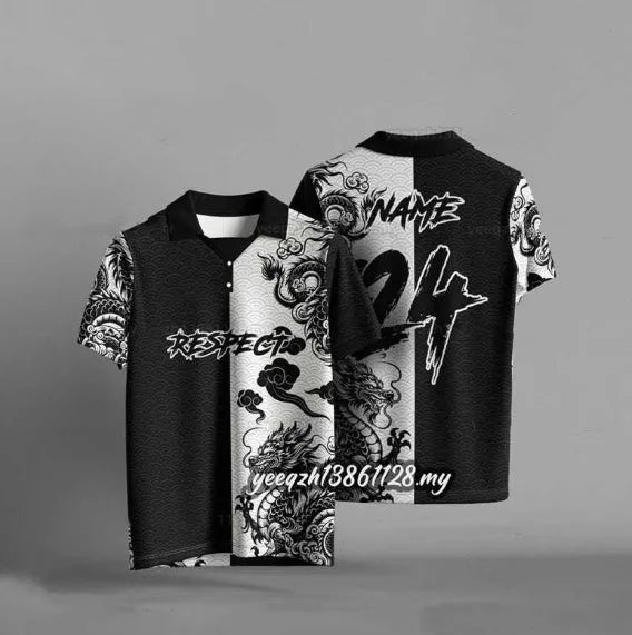 Black oversized t-shirt with a raised 3D digital print graphic on the front.