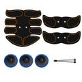 K81 abdominal muscle patch set with digital display and six-pack electrode design in red, blue or yellow edge options