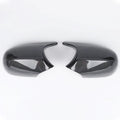 BMW 3 Series E90 rearview mirror replacement housing shells in black and carbon pattern finishes