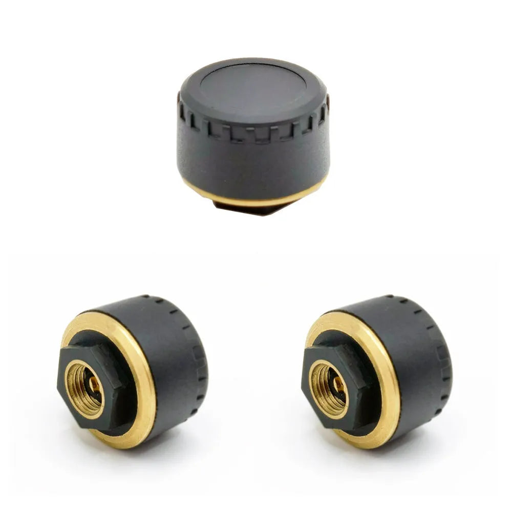 Black Bluetooth tyre pressure monitor for mobile phone display with four sensors