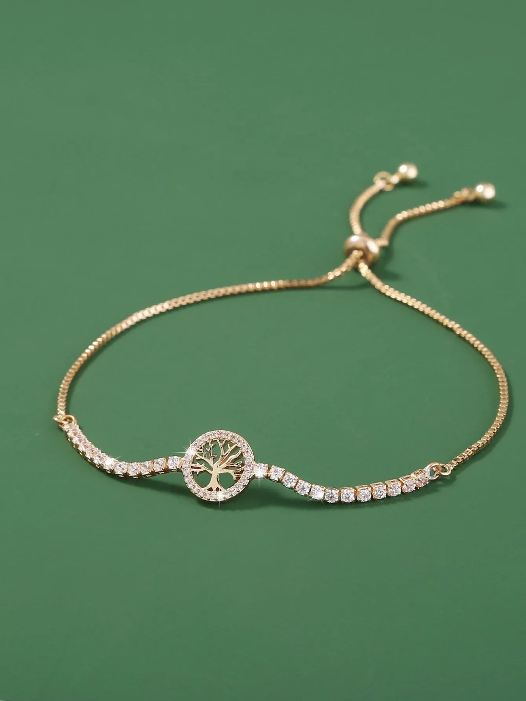 Lucky tree element zircon bracelet for women electroplated metal European American style NB672