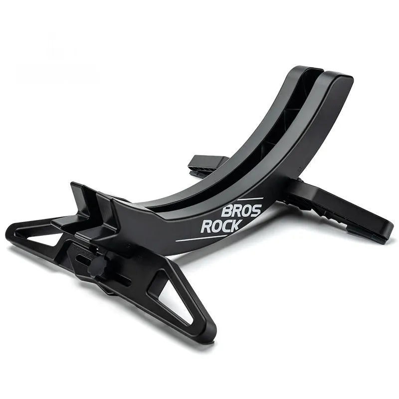 Black and green ABS wall-mounted bike parking rack holder for road and mountain bikes with universal fit