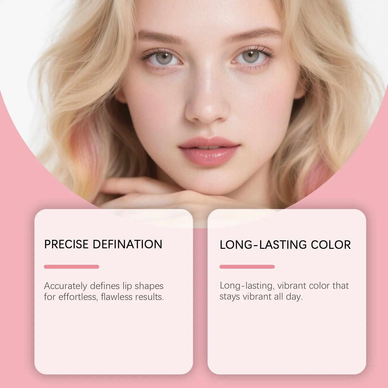 Colour rendering lip liner in Bean Pink shade with packaging dimensions 2x1.5x14.5 cm