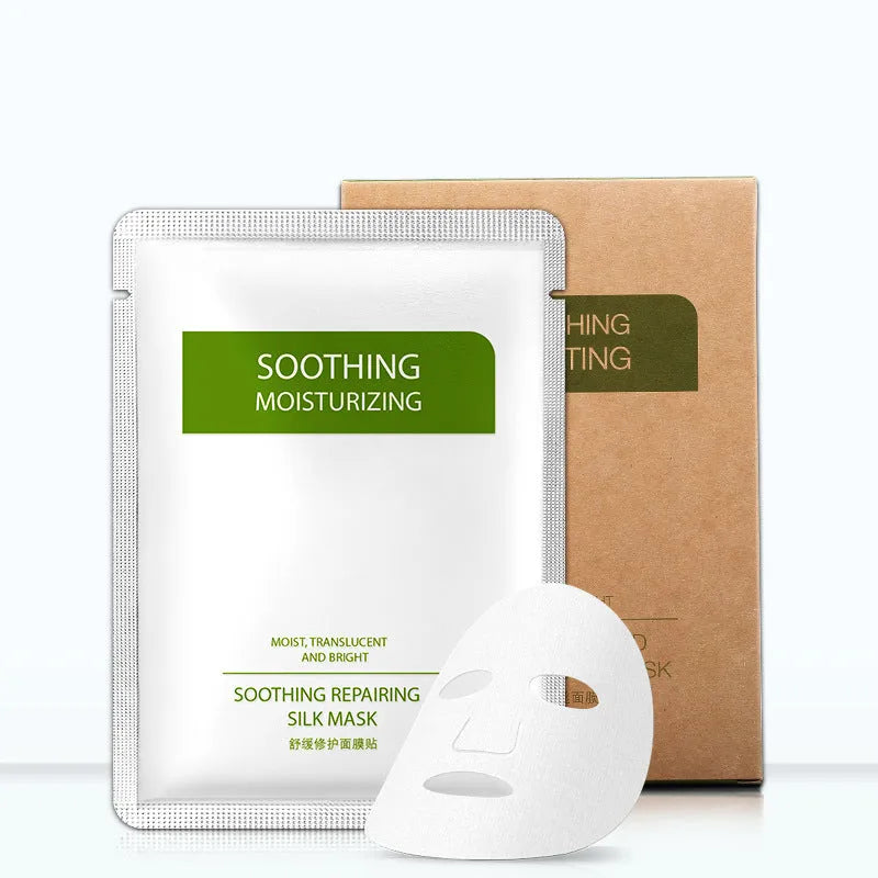 Soothing Silk Moisturizing Facial Mask 25 g white sheet for sensitive skin in box