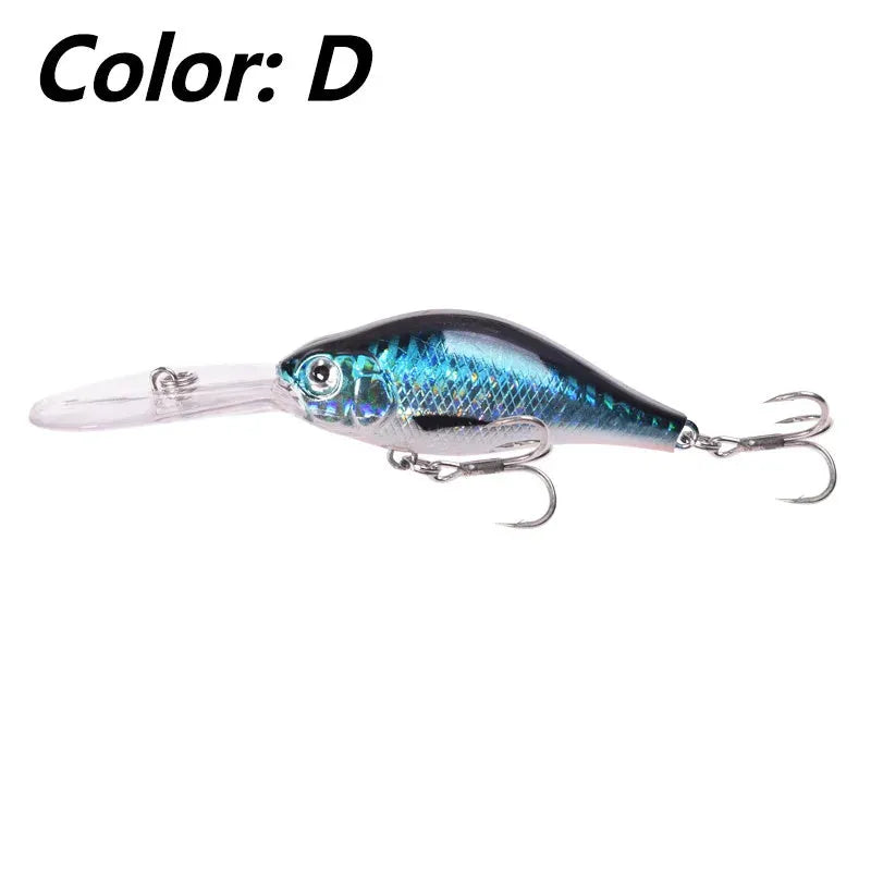 Little Fat Man deep diving minnow fishing lure in one of five colours, showing 10.5cm length.