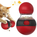 Plastic rotating cat toy with food dropping ball and sound super ball