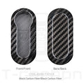 Carbon fiber key cover shell replacement set in black finish
