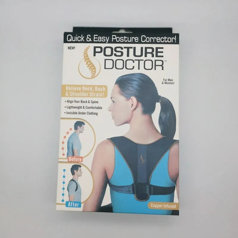 Clavicular belt back posture orthotics band with adjustable shoulder straps in composite cloth