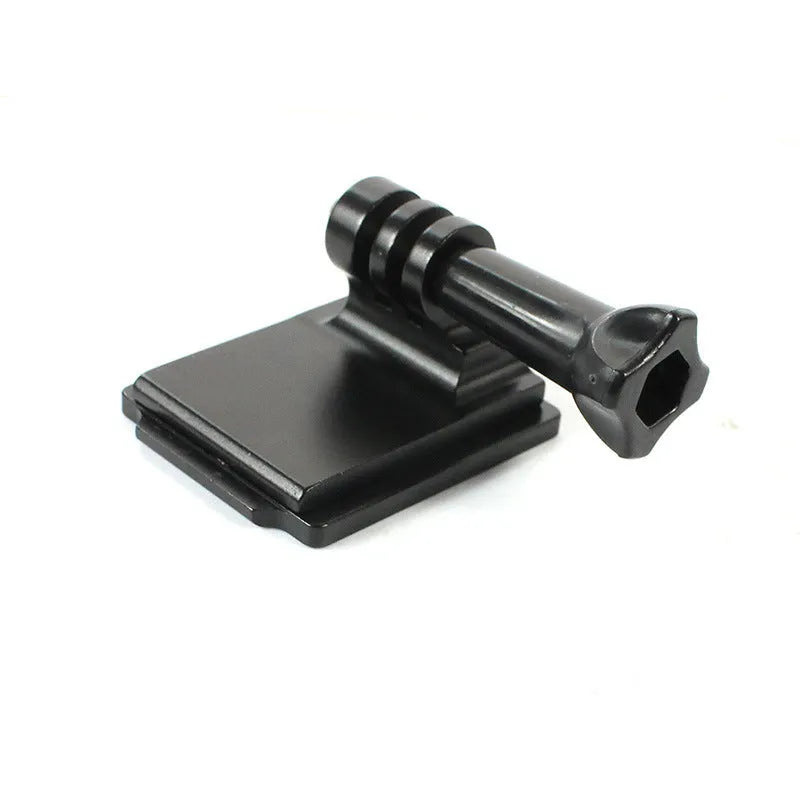 Black aluminium alloy and plastic helmet holder extension rod for GoPro Hero 3 and Hero 4 cameras.