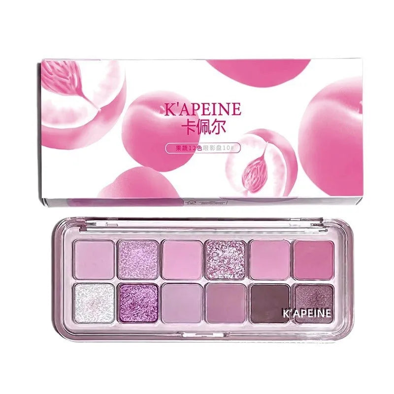 Creative Home 12 colours eye shadow plate in peach apple or cherry plum colour classification