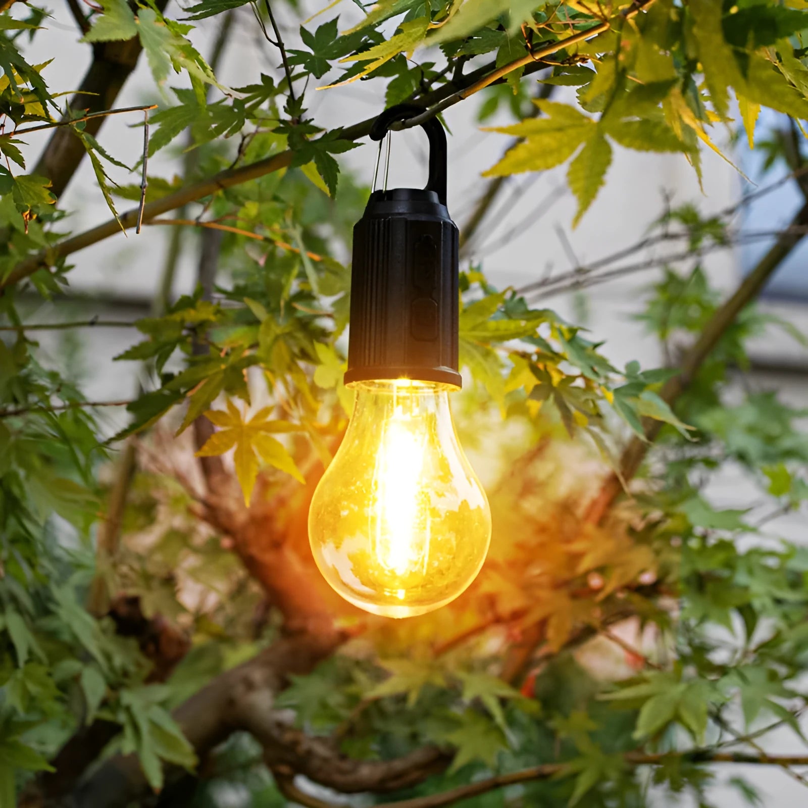 Set of 5 solar LED lantern bulbs warm white light outdoor path garden decoration 58x190mm