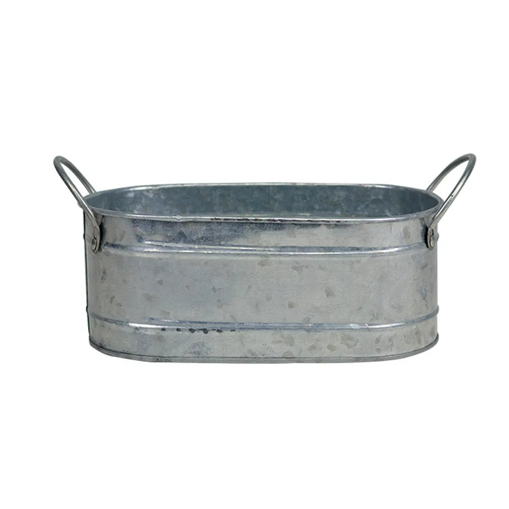 Iron sheet succulent flowerpot in desktop style with metal construction